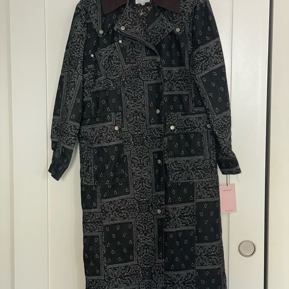 Avec Les Filles Women's Asymmetrical Utility Trench Coat NEW WITH TAGS - Picture 6 of 8